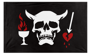 A mockup of the custom flag 'Blackbeard flag' on a white background