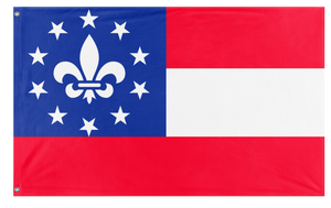 A mockup of the custom flag 'French American South  flag' on a white background