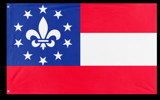 A mockup of the custom flag 'French American South  flag' on a white background