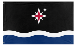 A mockup of the custom flag 'Grand Union of Grand Manan flag' on a white background