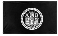 A mockup of the custom flag 'Bergen  flag' on a white background