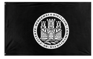 A mockup of the custom flag 'Bergen  flag' on a white background