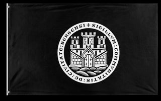 A mockup of the custom flag 'Bergen  flag' on a white background