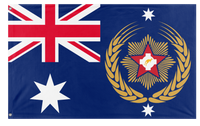 A mockup of the custom flag 'New Australia flag' on a white background