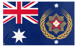 A mockup of the custom flag 'New Australia flag' on a white background