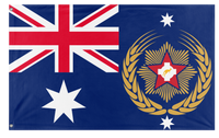 A mockup of the custom flag 'Australiasia flag' on a white background