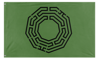 A mockup of the custom flag 'Ghorman Protester Flag' on a white background