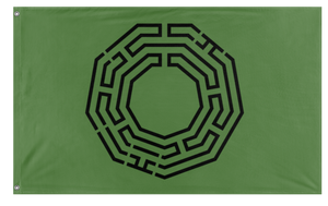A mockup of the custom flag 'Ghorman Protester Flag' on a white background