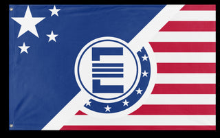 A mockup of the custom flag 'Enclave  flag' on a white background