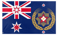A mockup of the custom flag 'NSW flag' on a white background