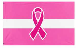 A mockup of the custom flag 'Latvian Breast Cancer Awareness flag' on a white background