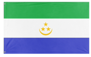 A mockup of the custom flag 'United Republic Of Osavina flag' on a white background