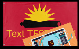 A mockup of the custom flag 'T flag' on a white background