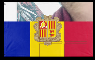 A mockup of the custom flag 't flag' on a white background