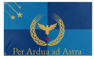 A mockup of the custom flag 'Karelian Ascendancy flag' on a white background