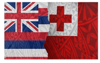 A mockup of the custom flag 'Lavinia flag' on a white background