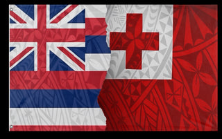 A mockup of the custom flag 'Lavinia flag' on a white background