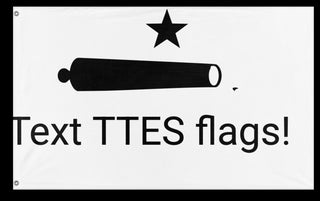 A mockup of the custom flag 'T flag' on a white background