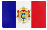 A mockup of the custom flag 'French Empire flag' on a white background