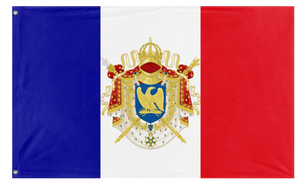 A mockup of the custom flag 'French Empire flag' on a white background