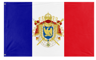 A mockup of the custom flag 'French Empire flag' on a white background