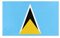 A mockup of the custom flag 'Saint lucia flag' on a white background