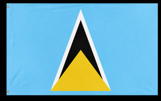 A mockup of the custom flag 'Saint lucia flag' on a white background