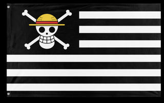 A mockup of the custom flag 'American one Piece flag' on a white background