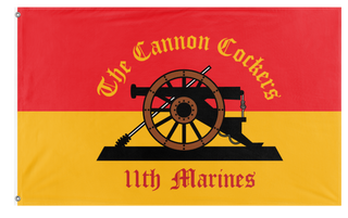 A mockup of the custom flag 'CannonCocker_9_24_25 flag' on a white background