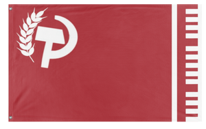 A mockup of the custom flag 'Socialistic Union of America flag' on a white background