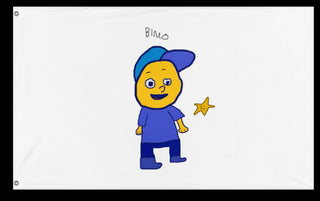 A mockup of the custom flag 'tuff flag' on a white background