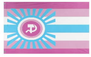 A mockup of the custom flag 'Boykossia  flag' on a white background