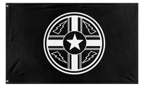 A mockup of the custom flag 'Ruthenian Southern Resistance flag' on a white background