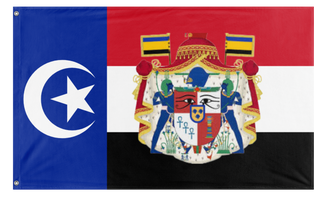 A mockup of the custom flag 'French Egypt flag' on a white background