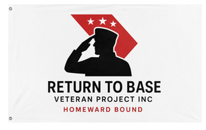 A mockup of the custom flag 'RTB Salute Flag' on a white background