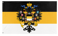 A mockup of the custom flag 'Russian Empire  flag' on a white background