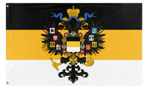 A mockup of the custom flag 'Russian Empire  flag' on a white background