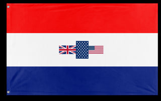 A mockup of the custom flag 'American South Africa  flag' on a white background