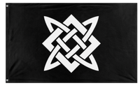A mockup of the custom flag 'Hyperborea flag' on a white background