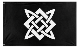 A mockup of the custom flag 'Hyperborea flag' on a white background