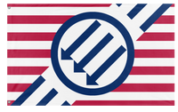 A mockup of the custom flag 'FCK NZS flag' on a white background