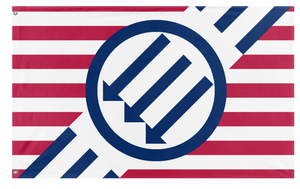 A mockup of the custom flag 'FCK NZS flag' on a white background