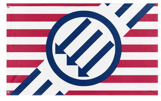 A mockup of the custom flag 'FCK NZS flag' on a white background