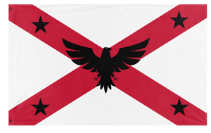 A mockup of the custom flag 'Confedation of Ocaloran flag' on a white background