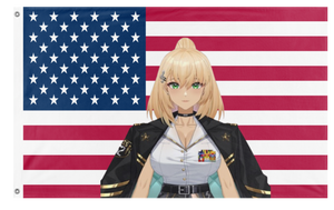 A mockup of the custom flag 'Josie flag' on a white background