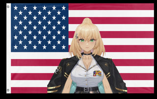 A mockup of the custom flag 'Josie flag' on a white background