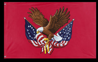 A mockup of the custom flag 'American Constitutional Government flag' on a white background