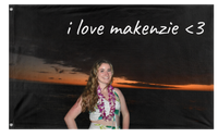 A mockup of the custom flag 'makenzie flag' on a white background