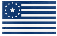 A mockup of the custom flag 'Kingdom of Deseret Flag' on a white background