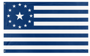 A mockup of the custom flag 'Kingdom of Deseret Flag' on a white background